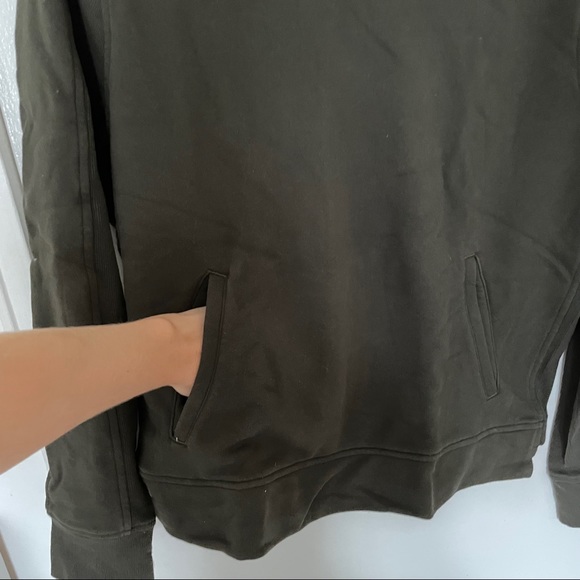 lululemon Press Pause Crew in Dark Olive, Size 12 - Picture 5 of 9